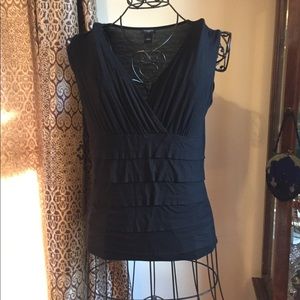 Ann Taylor Black ruffled top